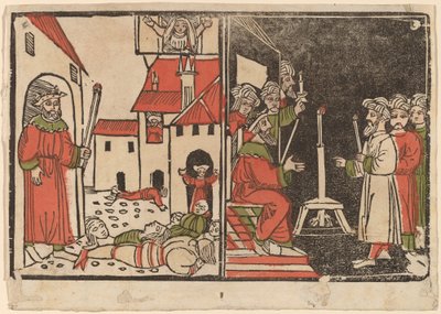 Massakren af det førstefødte og det egyptiske mørke af Spanish 15th Century