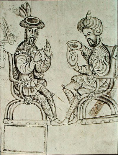 Faksimilekopi af en side af Yanhuitlan codex (litografi) af Spanish Colonial (after)