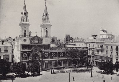 Cadiz: Constitution Square (s/h foto) af Spanish Photographer