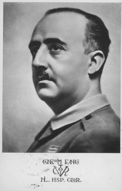 Francisco Franco, spansk general og diktator (s/h-foto) af Spanish Photographer
