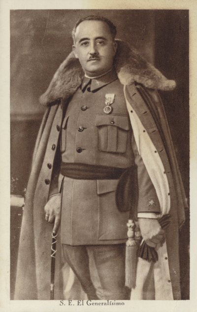 Francisco Franco, spansk general og diktator (s/h-foto) af Spanish Photographer