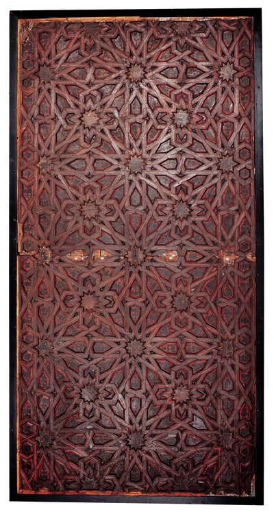 Et Mudejar geometrisk loft, Sydspanien, sandsynligvis Sevilla (malet træ) af Spanish School