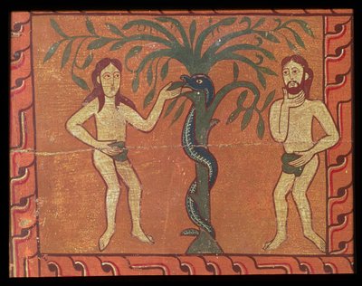 Adam og Eva, fra Sagars altertavle (tempera på panel) af Spanish School