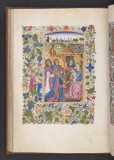 Tilføj MS 50004 f.37v Adoration of the Magi, fra en 