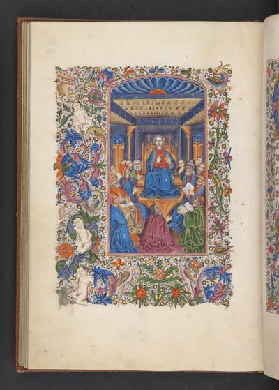 Tilføj MS 50004 f.53v Kristus blandt lægerne, fra en 