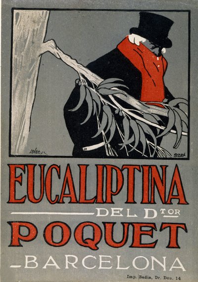 Reklame for forkølelsesmedicinen Eucaliptina, Spanien 1924. af Spanish School