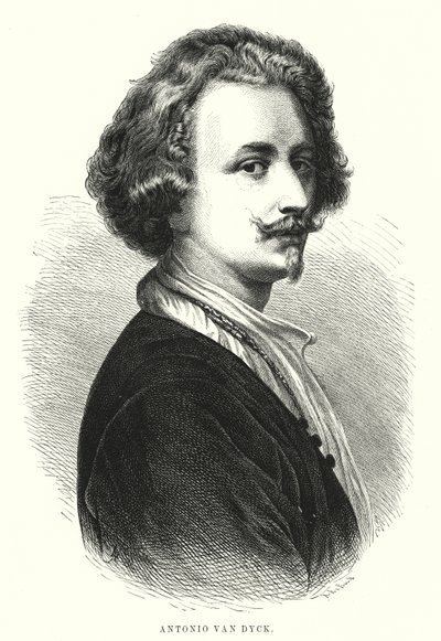 Anthony van Dyck, flamsk kunstner (litho) af Spanish School
