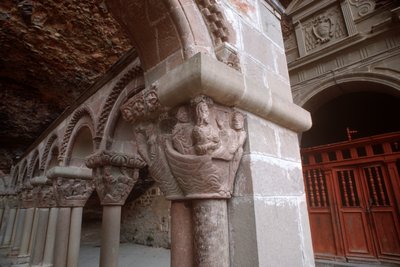 Arkadehovedstad, der viser Kristus kalder sine disciple af Spanish School