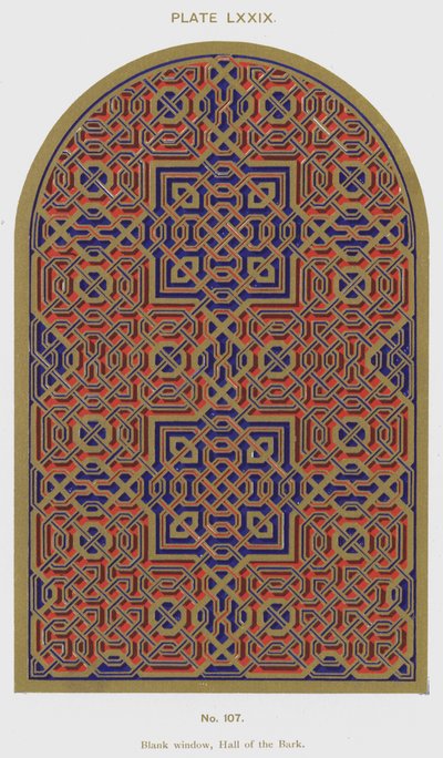 Blankt vindue, Hall of the Bark (farve litho) af Spanish School