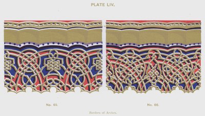 Borders of Arches (farve litho) af Spanish School