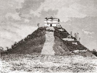 Chichen Itza, Yucatán, Mexico: El Castillo alias Kukulkans tempel eller Kukulkans pyramide af Spanish School