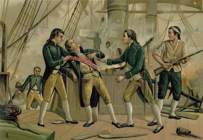 Admiral Gravinas død, 1805 af Spanish School