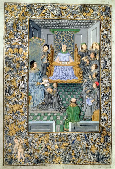 Frontispice af Antonio de Nebrijas (1444-1522) Grammatik af Spanish School