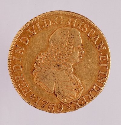 Guldmønt (8 ecu) fra Spanien: Ferdinand VI