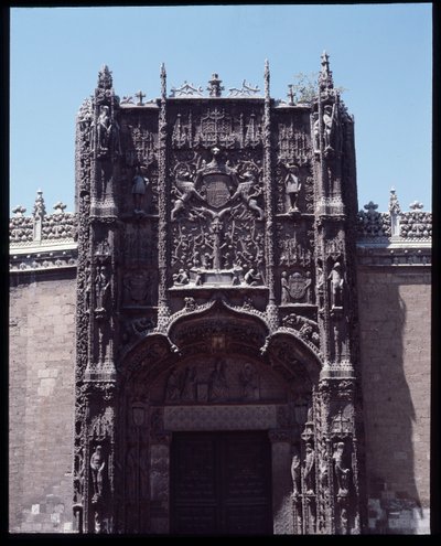 Gotisk kunst Elizabeth: Facaden af ​​College of St. Gregory (St. Gregory) 1488-1496 Valladolid, Spanien (Gotisk kunst: Udsigt over facaden af ​​College of St. Gregory (St. af Spanish School