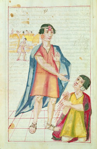 Illustration af en Quipu fra 