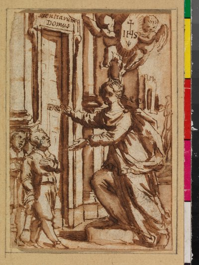 Literacy unlocking the door to learning, formerly "Wisdom opening the door of knowledge", 1575-1600dani af Spanish School