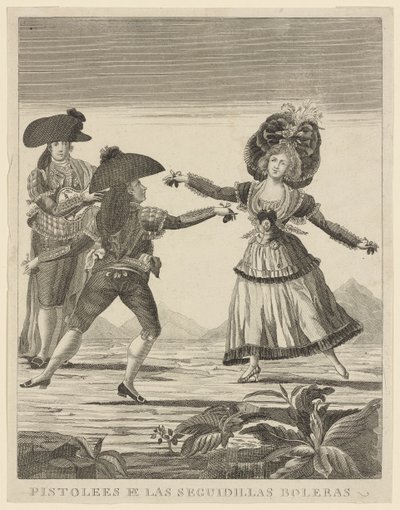 Pistolees and las sequidillas boleras, ca. 1790-99 af Spanish School