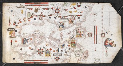 Portolan Chart, af Jaume Olives af Spanish School