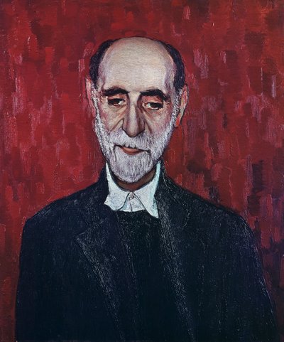 Portræt af Juan Ramon Jimenez (Moguer af Spanish School