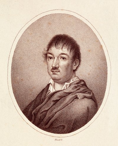 Portræt af Leandro Fernandez de Moratin (1760-1828), spansk forfatter. Gravering 1800-tallet. Nationalbiblioteket i Madrid. af Spanish School