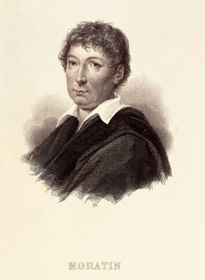 Portræt af Leandro Fernandez de Moratin (1760-1828), spansk forfatter. Gravering 1800-tallet. Madrids romantiske museum. af Spanish School