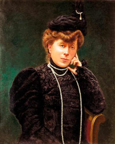 Portræt af hertuginden af Maria del Carmen Villahermosa (1815-1905). Anonymt maleri. Slutningen af det 19. århundrede. af Spanish School