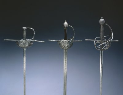 Rapiers, ca. 1650 (stål, læder og træ) af Spanish School