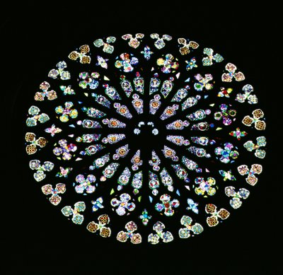 Strålende rosenvindue, c.1380 af Spanish School