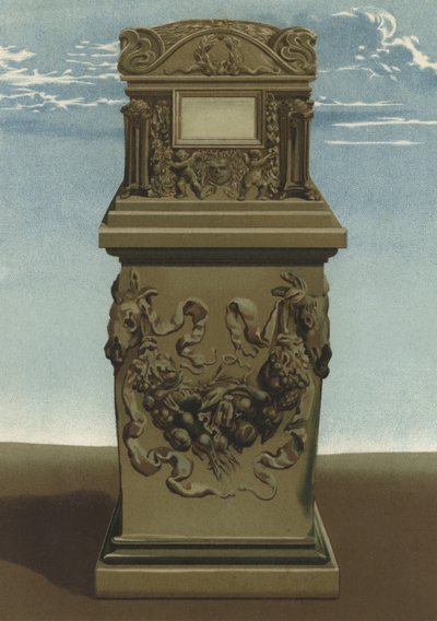 Romersk begravelsesurne (chromolitho) af Spanish School