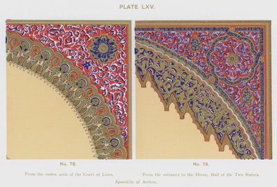 Spandrils of Arches (farve litho) af Spanish School