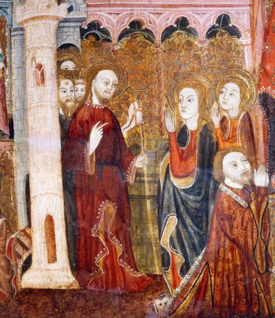 Sankt Lazarus med sine søstre Martha og Maria af Spanish School