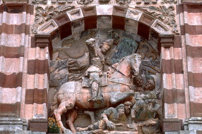 Statue af en ridder til hest af Spanish School