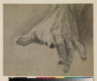 Studie af en venstre hånd, 1700-tallet af Spanish School
