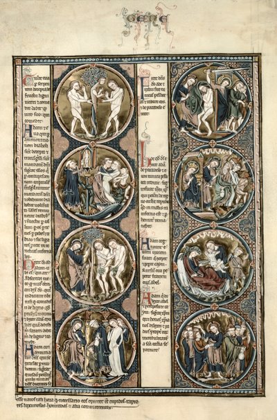 Toledo Bible Moralisee f.7v af Spanish School