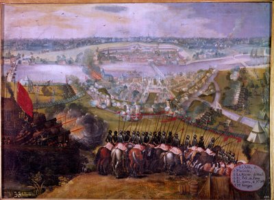 Spaniernes belejring af Maestrich i 1579. Belejringen af Maastricht (eller Maestricht) i Holland var en episode af Firs-årskrigen (80-80 år) (Nederlandenes oprør) (1568-1648), der så fremkomsten af den nordlige pro af Spanish School
