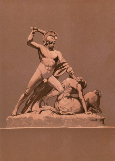 Theseus dræber minotauren af Spanish School