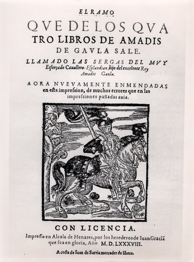 Titelblad for Amadis de Gaula, 1588 af Spanish School