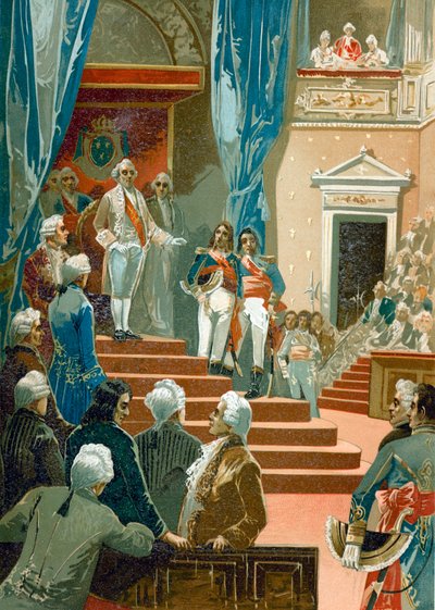 Uidentificeret scene under den franske revolution af Spanish School