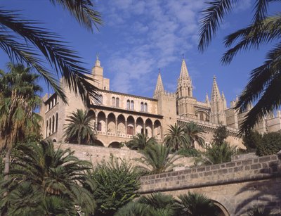 Udsigt over La Almudaina-paladset, Palma de Mallorca af Spanish School