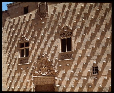 Udsigt over gotisk facade (1493-1517) af Spanish School