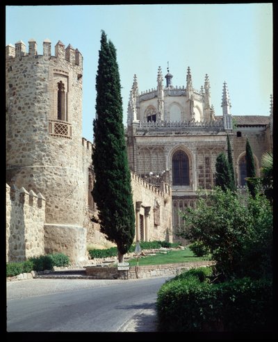 Udsigt over klosteret San Juan de Los reyes, Toledo af Spanish School