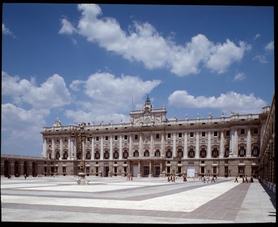 Udsigt over det kongelige palads (1738-1755) (fotografi) af Spanish School