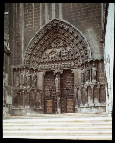 Udsigt over sakramentalportalen (Sarmental) i Cathedrale Santa Maria (Santa Maria) i Burgos af Spanish School