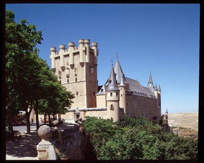 Udsigt over alcazar af Spanish School