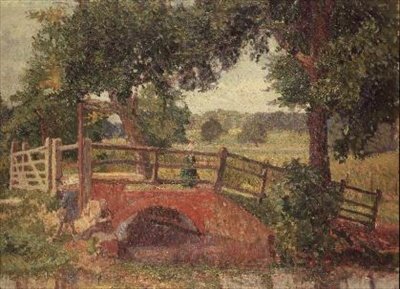 Broen i Panshanger Park af Spencer Frederick Gore