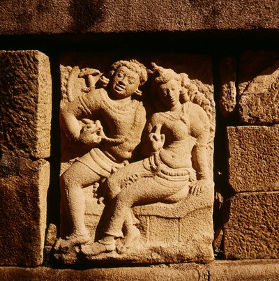 Aflastning af et Mithuna-par i Isurumuniya af Sri Lankan School