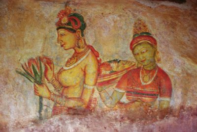 The Cloud Damsels, fra Rock Fortress (detaljer) af Sri Lankan School
