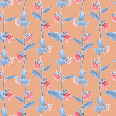 Dahlias koordinatmønster colorway 2, 2020 (grafitblyant  digital) af Stacy Hsu