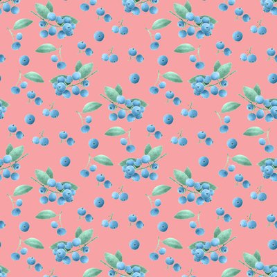 Huckleberry-mønster, 2021 (grafitblyant  digital) af Stacy Hsu